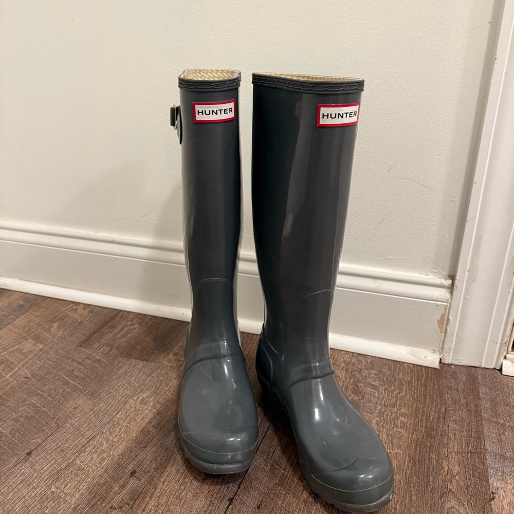 Hunter Charcoal High Rain Boots